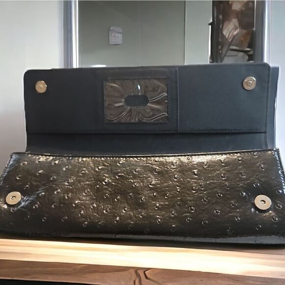 Faux Ostrich Leather Clutch